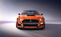 2023 Shelby Mustang GT500 : Voiture de sport orange audacieuse avec moteur V8