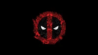 Arte del logo de Deadpool sobre fondo negro - fondo de superhéroe de Marvel