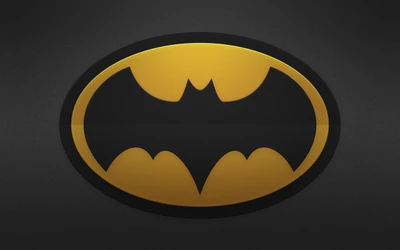 Logo de Batman: Emblema icónico amarillo y negro