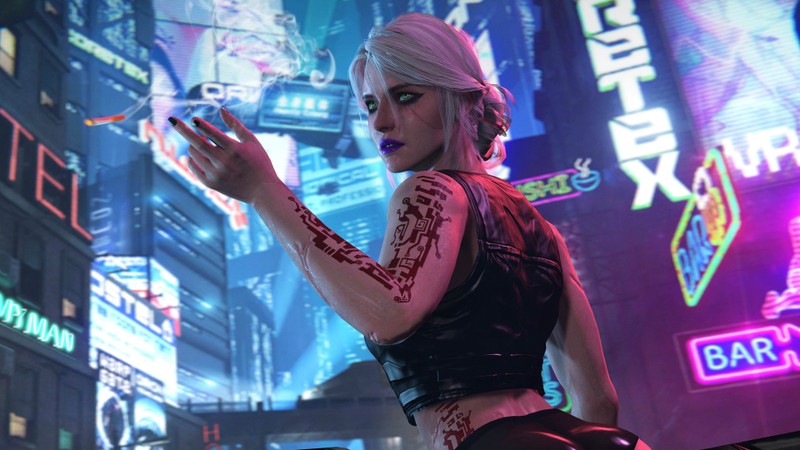 Киберпанкер киберпанкер киберпанкер киберпанкер киберпанкер (cyberpunk 2077, видеоигра, цири, ciri)