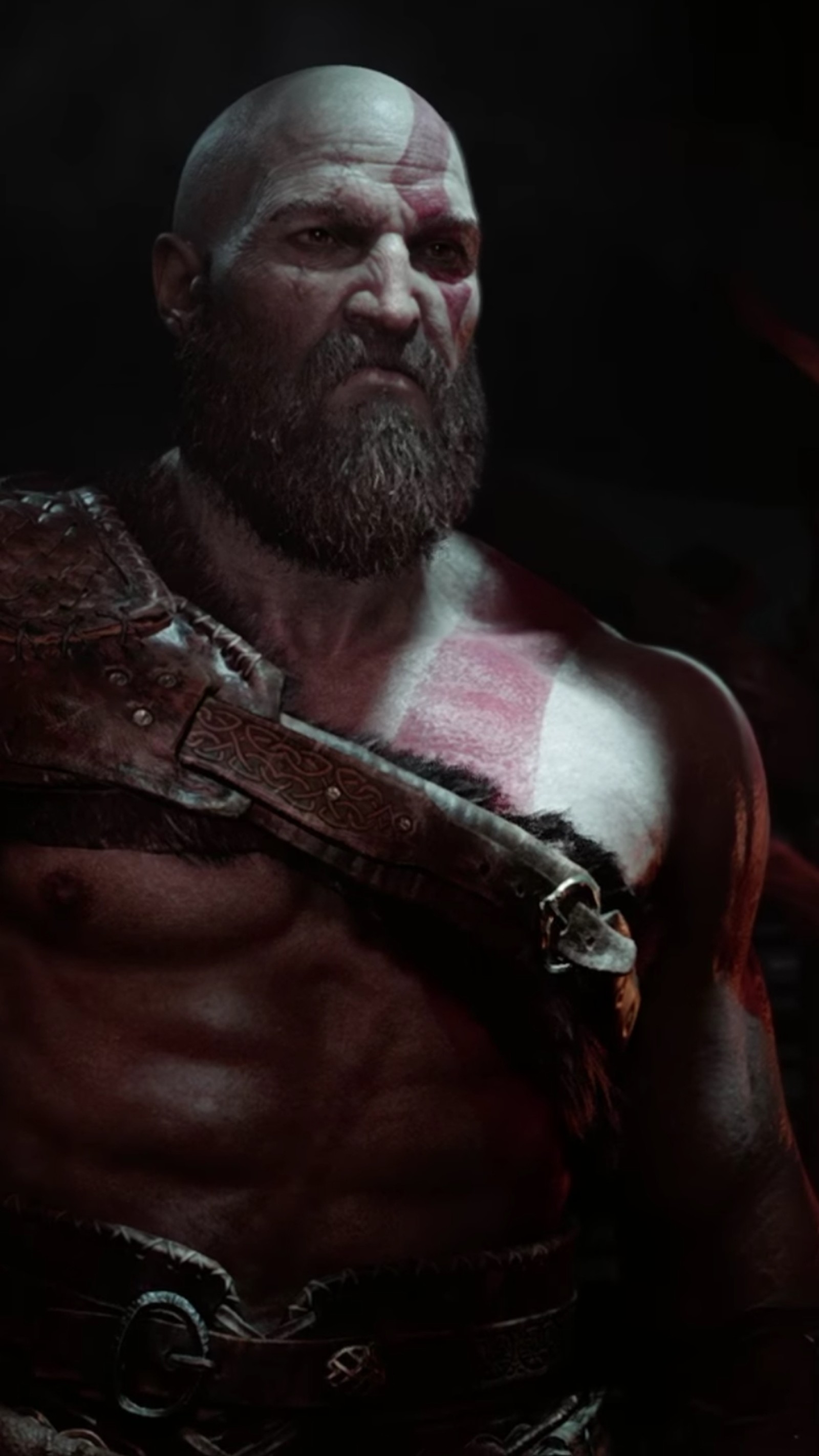 Gott des krieges kommt auf die ps4 (schwarz, blut, gott, kratos, von)