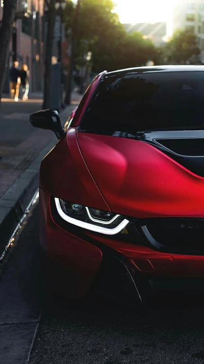 bmw, elétrico, híbrido, i8, vermelho