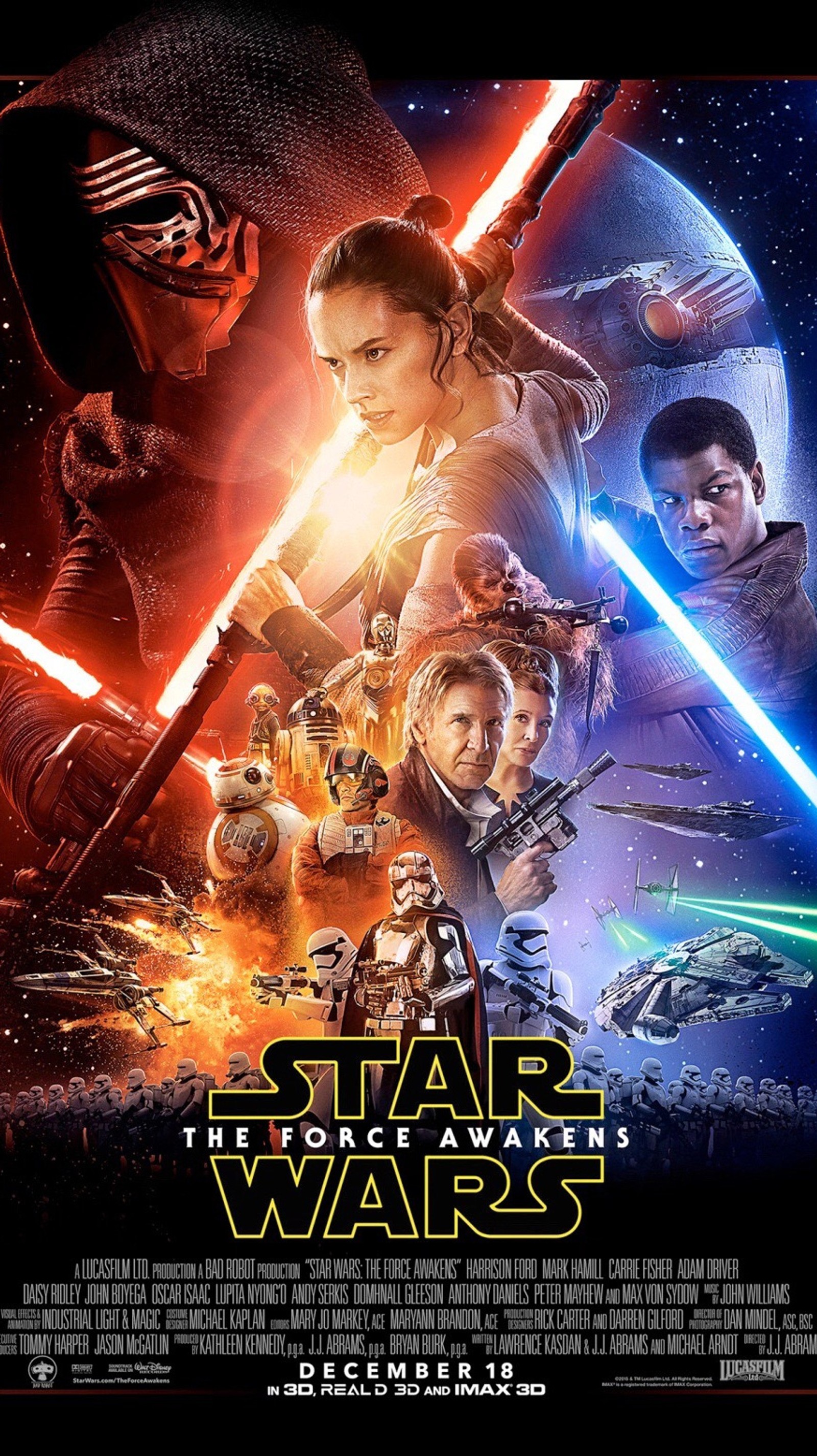 Pôster de star wars: o despertar da força (filmes, cartaz, estrela, star wars, guerras)