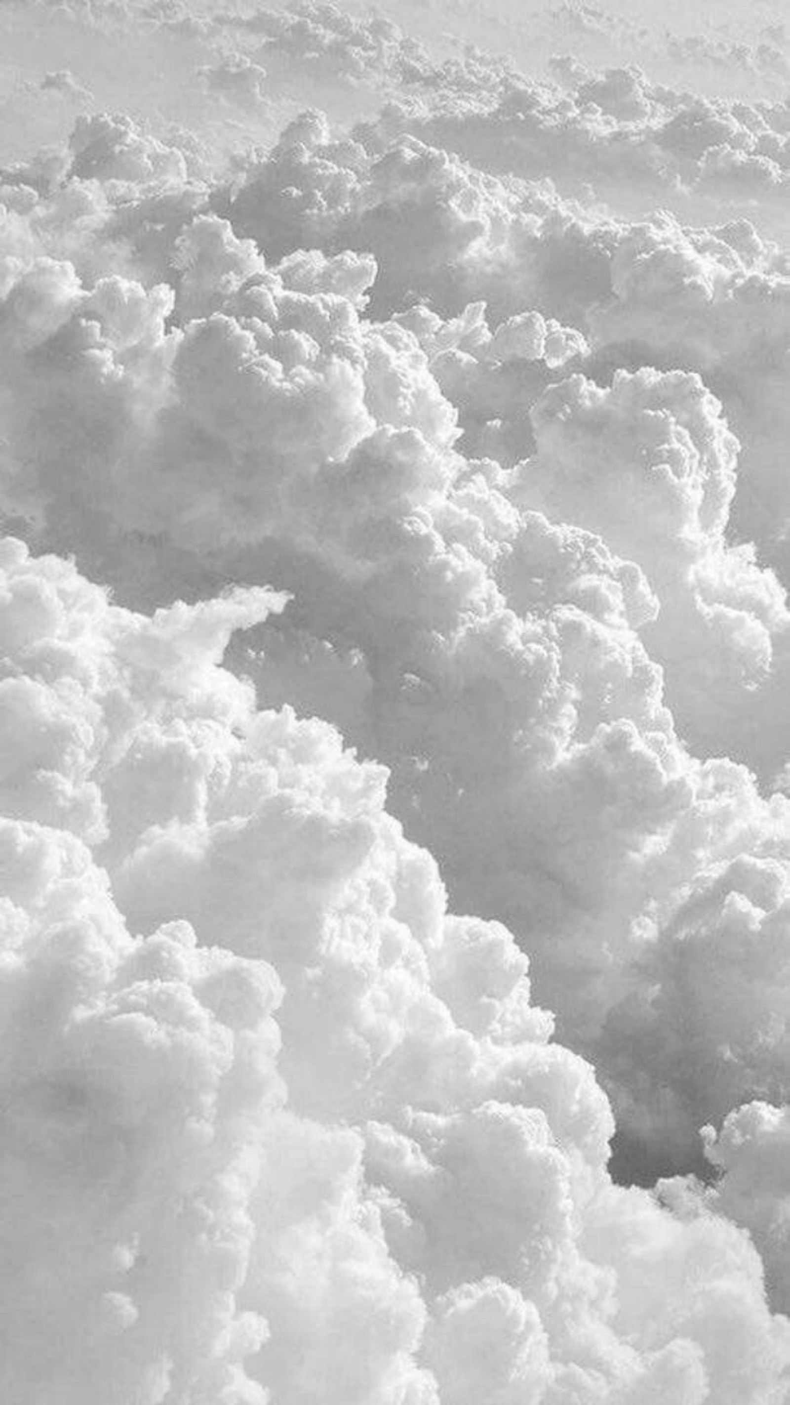 Une photo en noir et blanc d'un avion traversant les nuages (nuage, nuages, hd, nature, ciel)