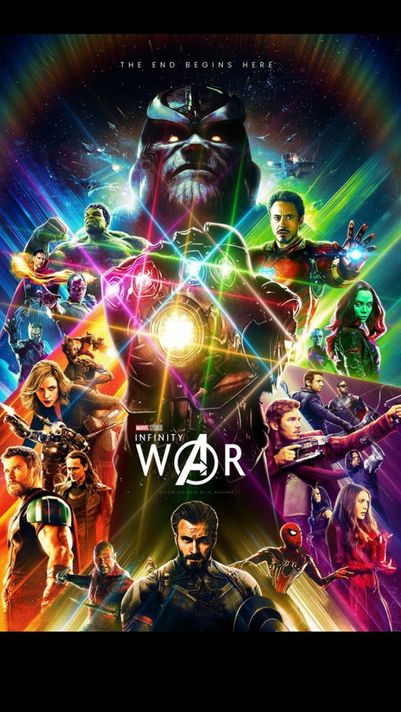 Los vengadores se acercan al fin del mundo (vengador, gemas, infinito, película, cartel)