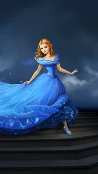 2015, apple, beautiful, cartoon, cinderella wallpaper