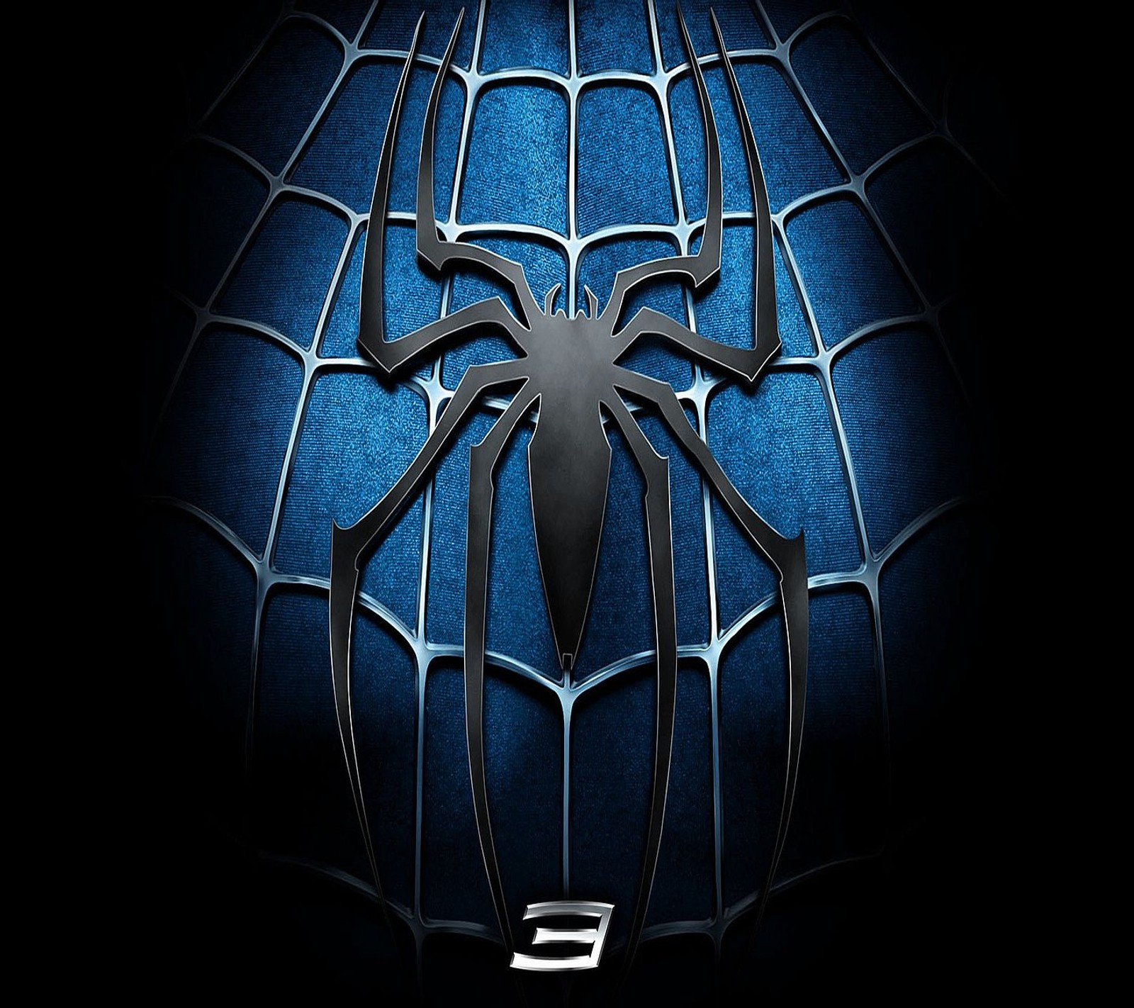 Le logo de l'incroyable spider-man sur fond bleu (abstrait, logo, homme, crâne, araignée)