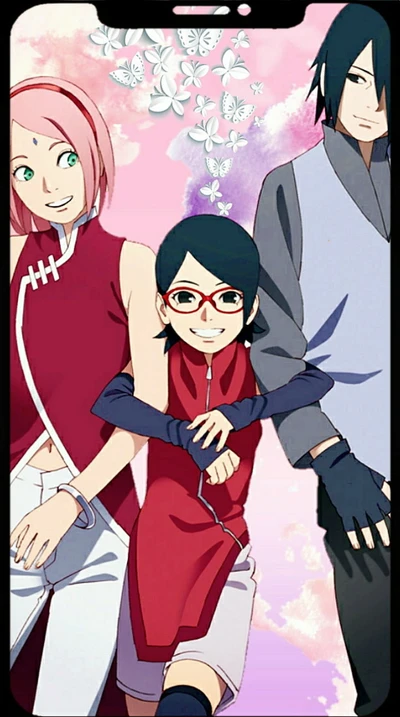 sarada, boruto, sakura, sasuke, anime