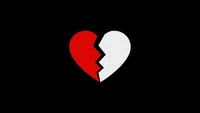 broken heart, minimalist, heartbreak, 5k, amoled