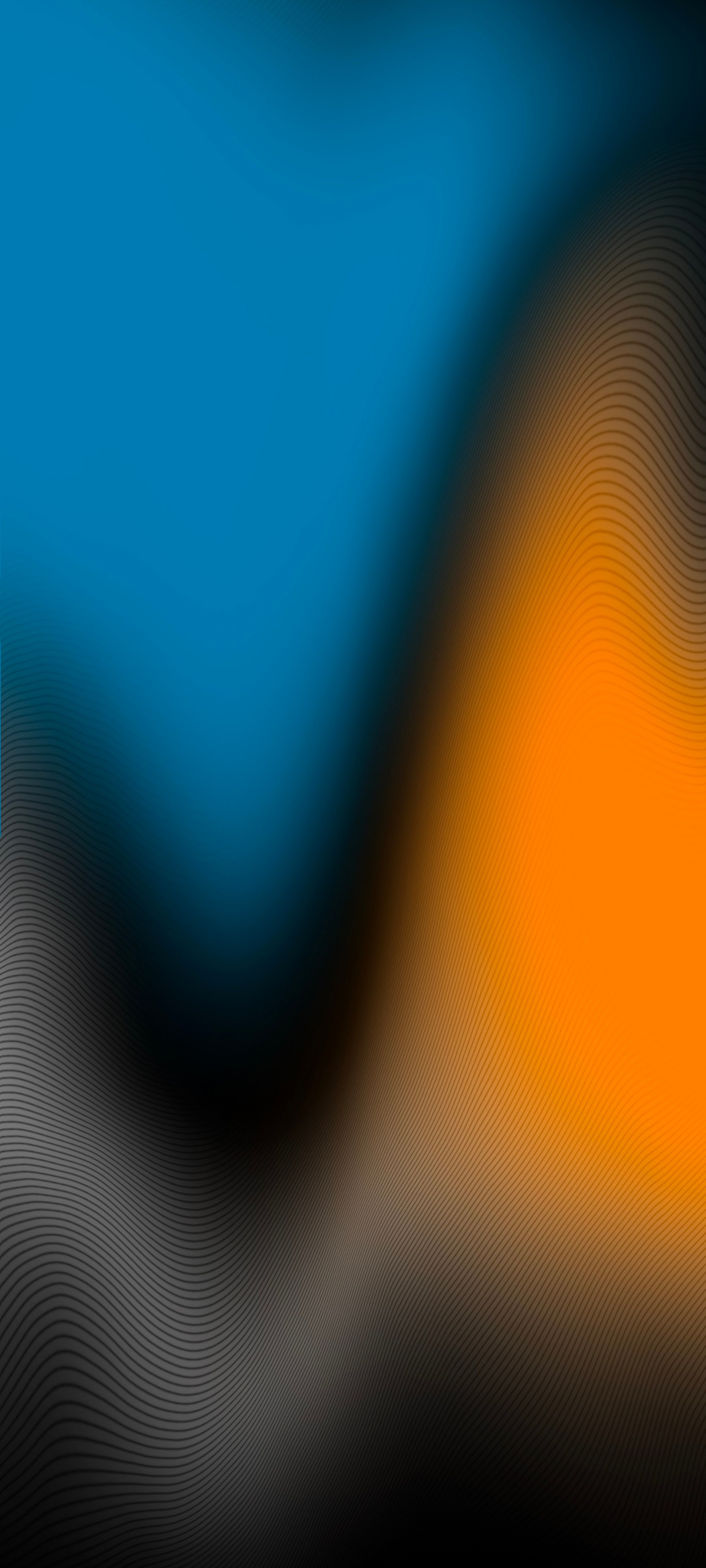 Une image d'un fond bleu et orange avec un fond noir (atmosphère, coloré, bleu électrique, motif, graphiques)