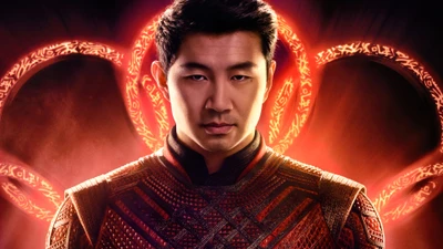 Shang-Chi: Mestre dos Dez Anéis em uma Aura Flamejante