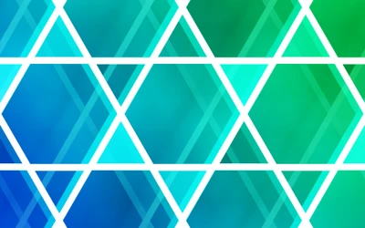 Symmetrical Triangle Pattern in Blue and Green Gradient