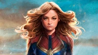 Captain Marvel : Carol Danvers en posture héroïque