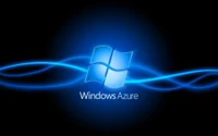 Microsoft Azure Logo in Electric Blue with Dynamic Light Effects