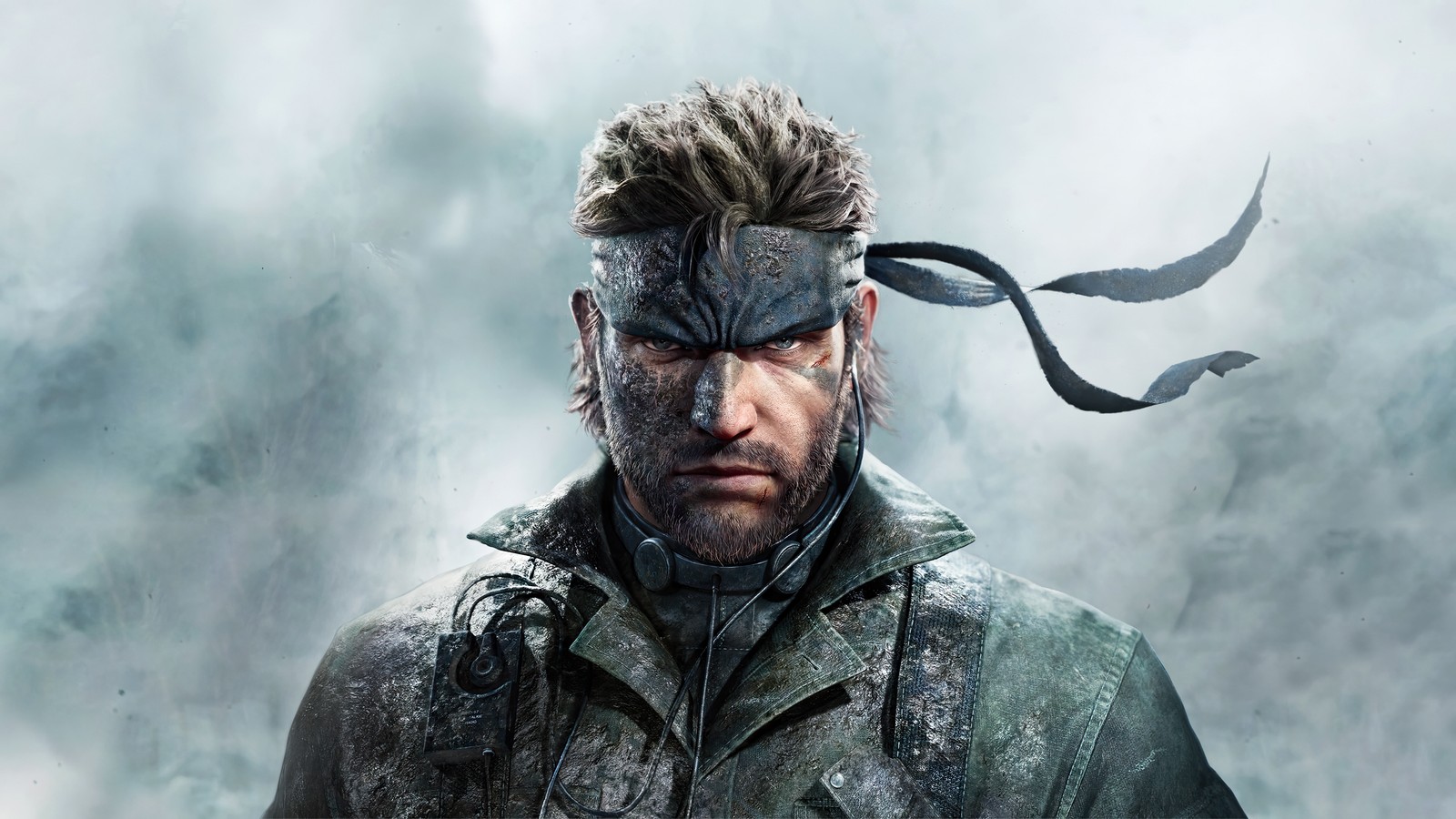 Personnage de metal gear dans une veste grise avec un bandeau noir (metal gear solid delta snake eater, jeux pc, playstation 5, jeux 2024, jeux)