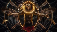 Cyberpunk 2077: Tatuaje de calavera con alas y rosas