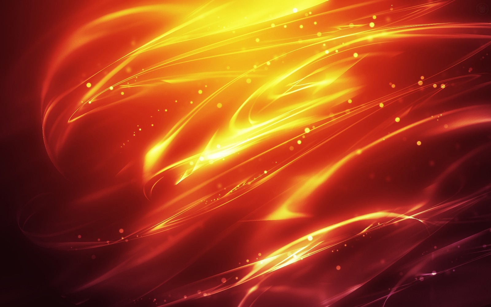 A close up of a bright orange and yellow background with some lights (fire, orange, light, yellow, fractal art)