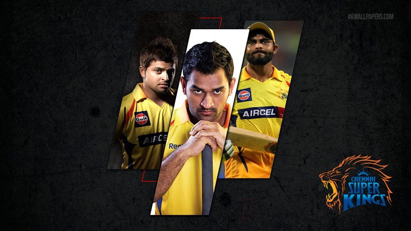 Группа мужчин в желтых футболках с битами в руках (chennai super kings team, цска, csk, отряд, ипл 2021)