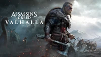 Eivor, the Viking warrior, stands ready for battle in Assassin's Creed Valhalla.