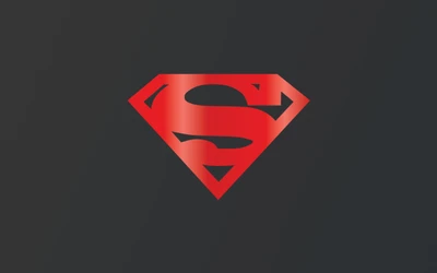 Logo rojo de Superman sobre un fondo oscuro