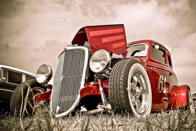 Classic Hot Rod in Vintage Style