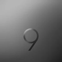 Design monochrome avec le numéro 9, symbolisant le Samsung Galaxy S9