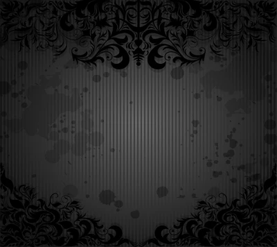 Fond de design floral noir abstrait