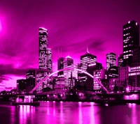 city, pink