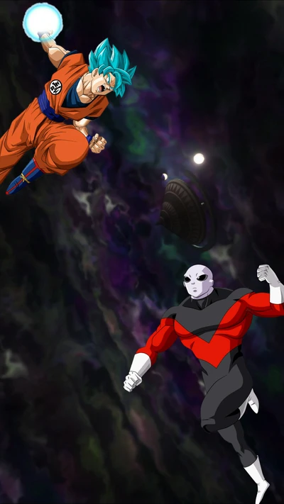 Goku and Jiren Clash in an Epic Anime Showdown