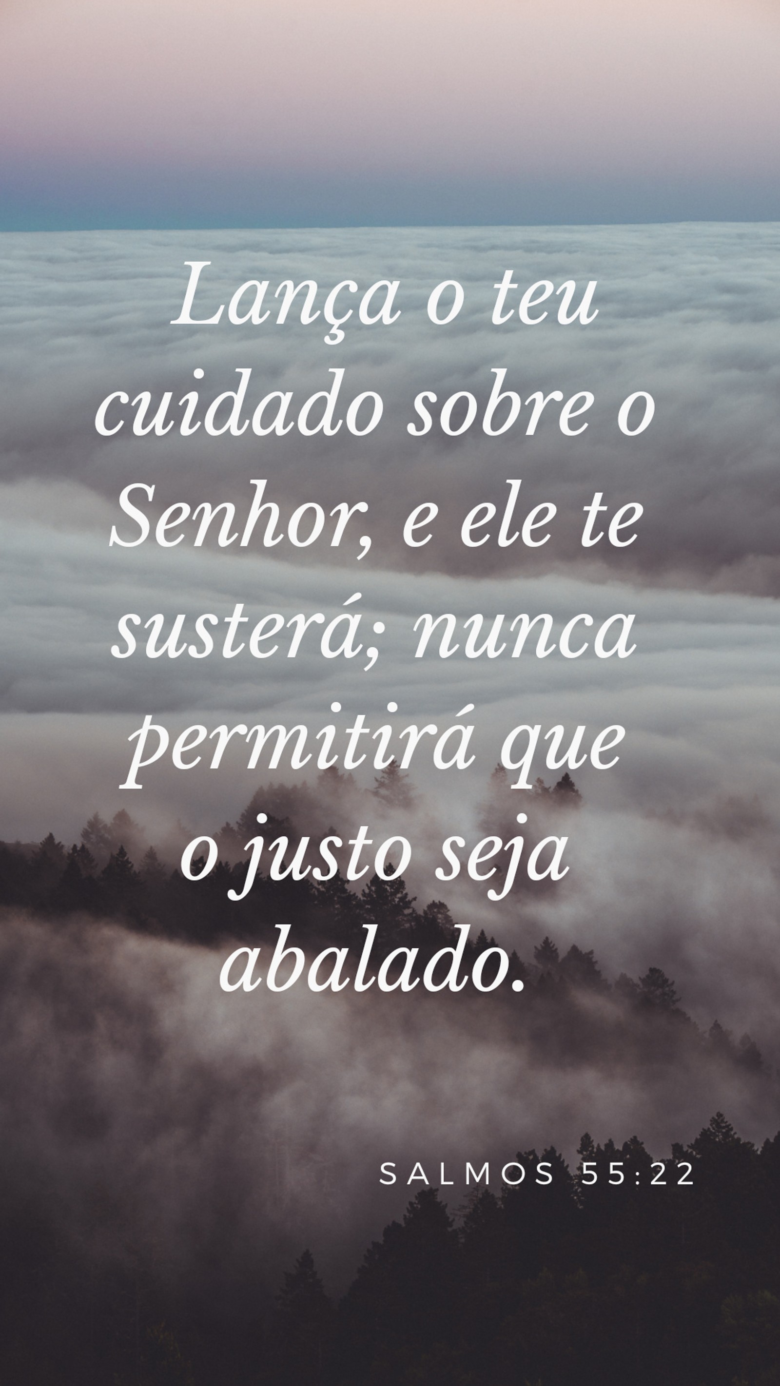 A picture taken from a hill with a quote written in spanish (deus, gospel, jesus, love, salmos)