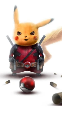 deadpool, detective pikachu, marvel, pikachu, pokemon