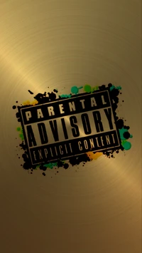 Parental Advisory Explicit Content Label on a Metallic Background