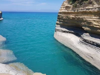 água azul, canal, corfu, damour, sidari