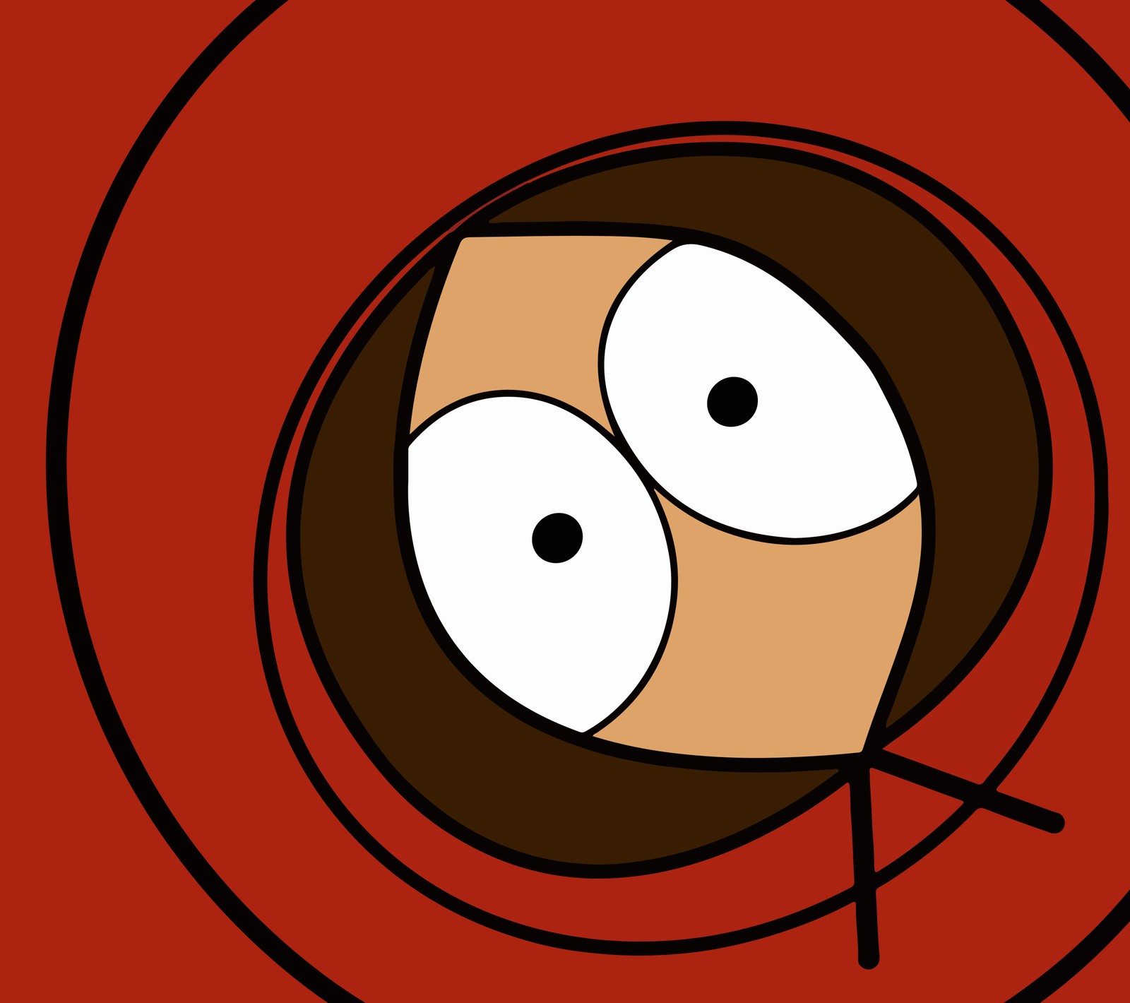 Un dessin animé d'une femme aux grands yeux dans un cercle (kenny mccormick, vecteur, zedge)