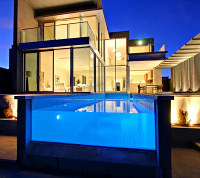 building, home, house, pool