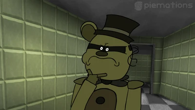 Goldener Freddy denkt in den Geisterhallen von FNAF 3 nach