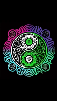 arte, colores, diseño, yin yang