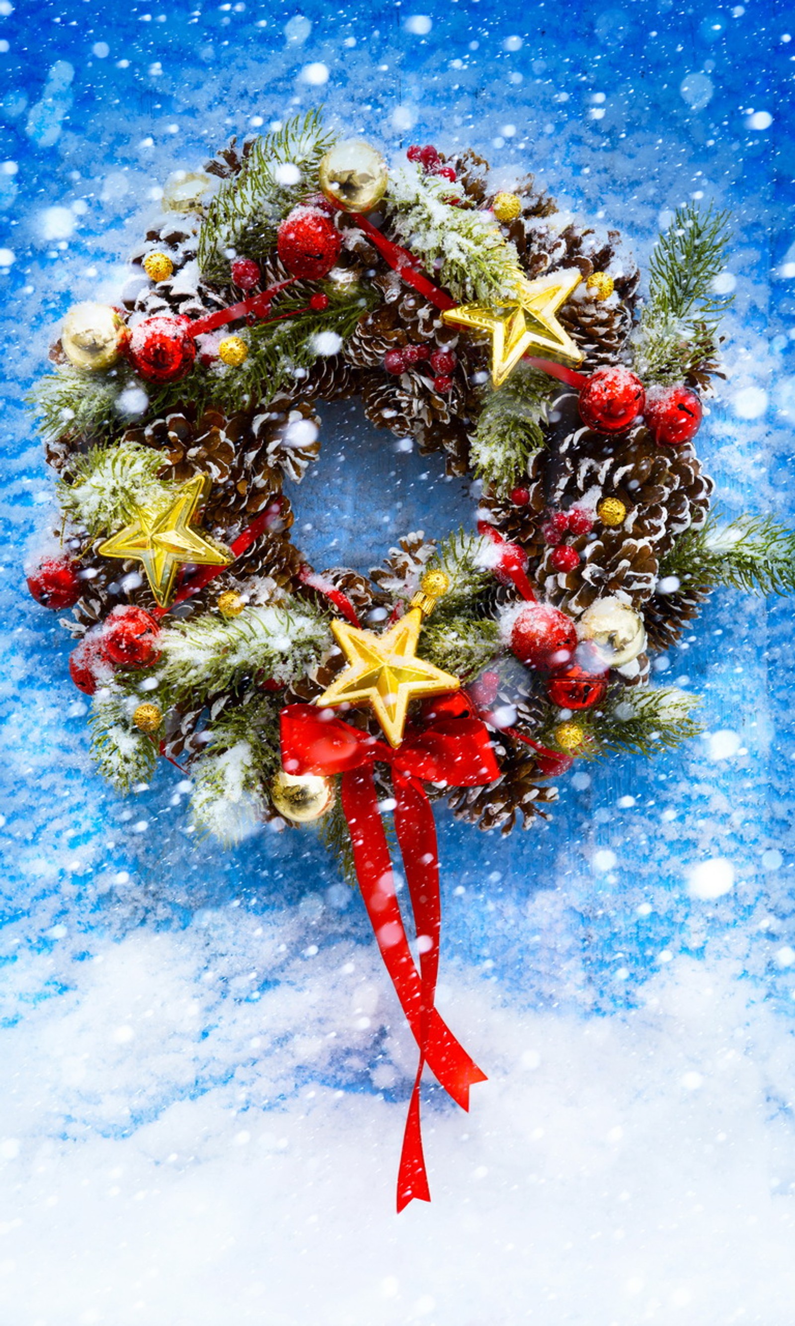 christmas, wreath Download Wallpaper