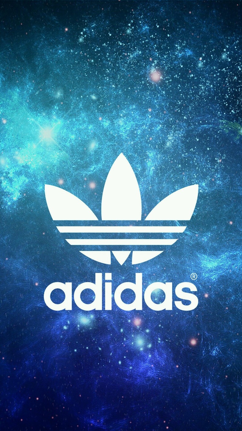 Логотип adidas на галактическом фоне со звездами (крутой, эпическая картинка)