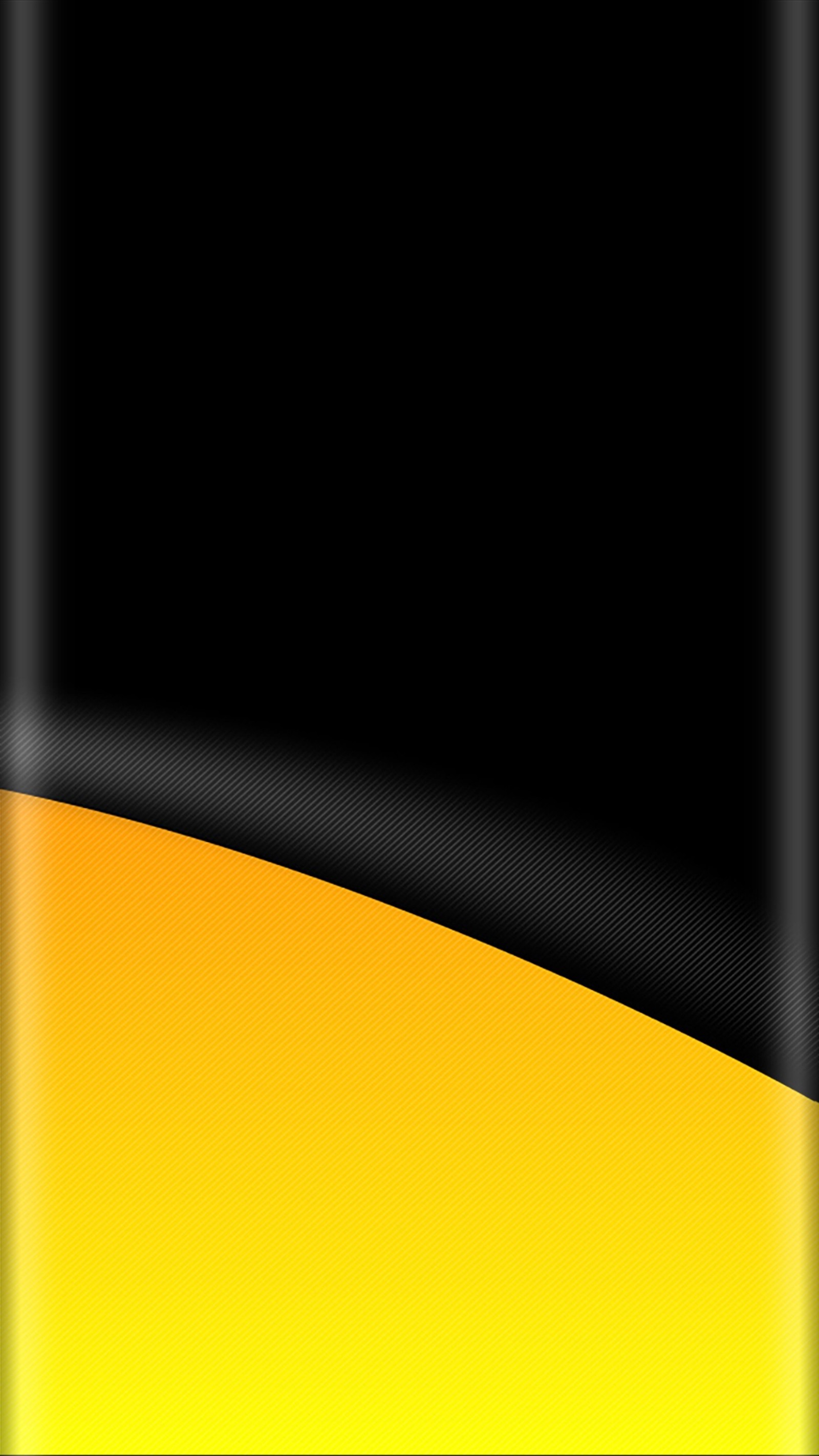 Yellow and black background with a black border and a black and yellow border (abstract, black, edge style, s7, super design)