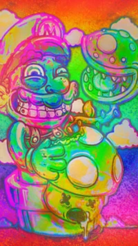 mario, trippy