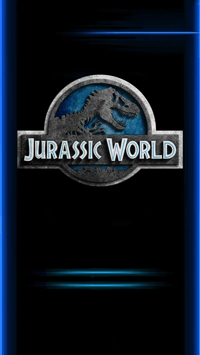 Jurassic World-Logo mit einem stilisierten Dinosaurier-Emblem