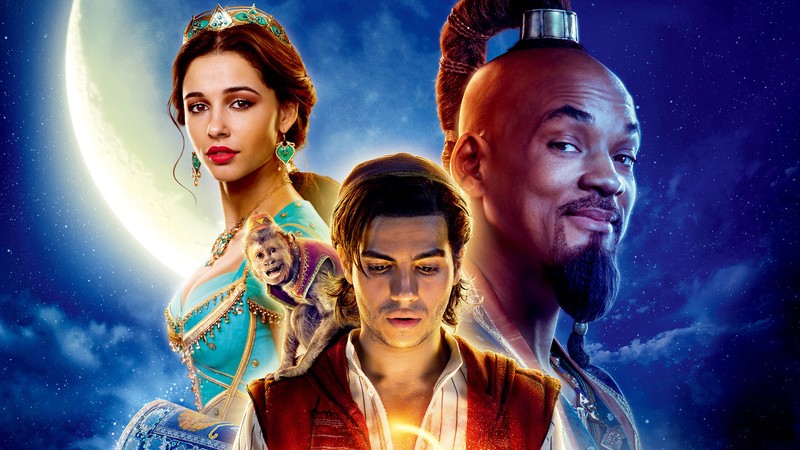 Постер для ала и короля египта (аладдин 2019, aladdin 2019, фильм, жасмин, джинн)