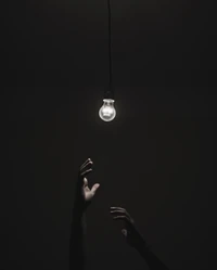 lamp, incandescent light bulb, black, darkness, light wallpaper