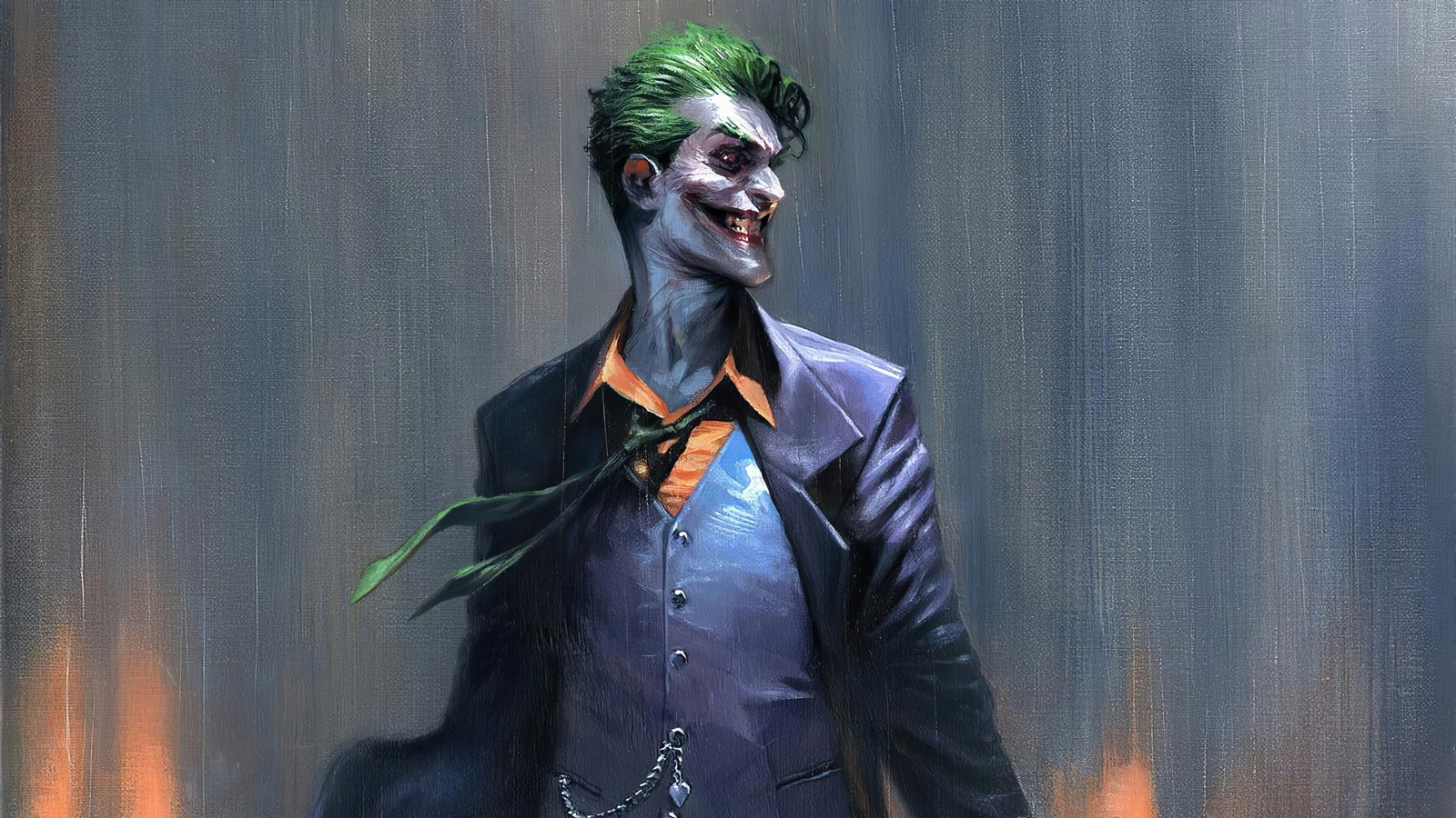 Бэтмен и джокер от дэвида ли (джокер, joker, dc comics, комиксы, искусство)