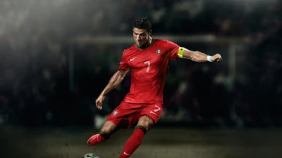 cristiano ronaldo, jogador de futebol, jogador, vermelho, futebol