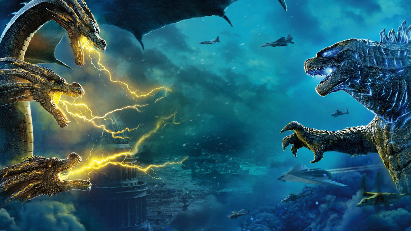 Godzilla kong contre godzilla kong le film (king ghidorah, godzilla, godzilla roi des monstres, film)