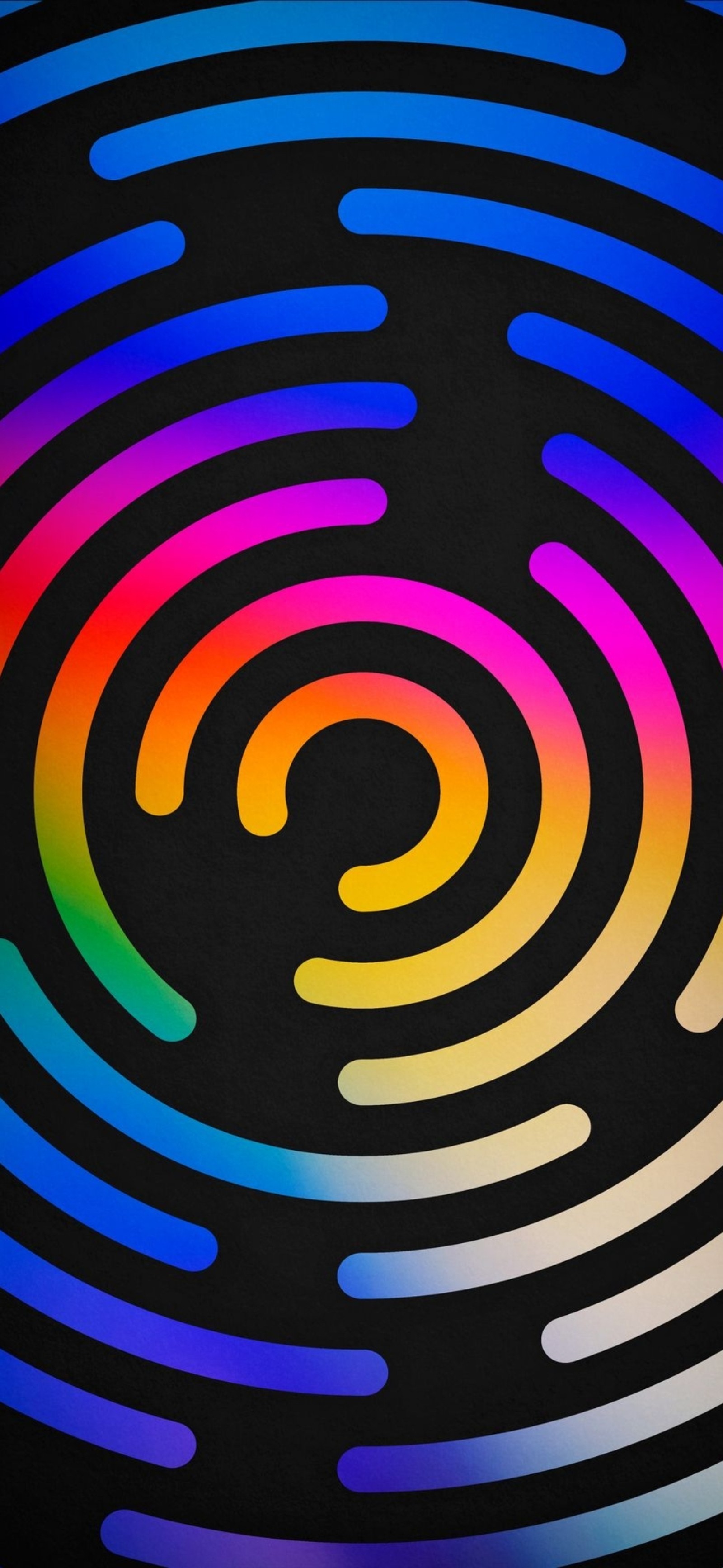 A close up of a colorful spiral design on a black background (spiral, graphic design, colorfulness, art, symmetry)