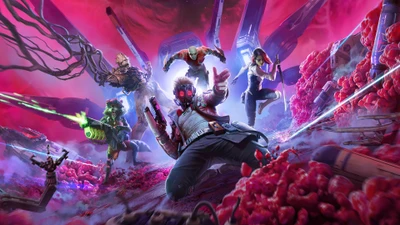 Guardians of the Galaxy Assemble: Epic Showdown in a Colorful Realm