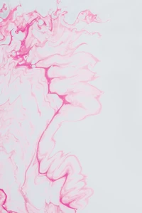 Fluid Pink Floral Abstract Illustration